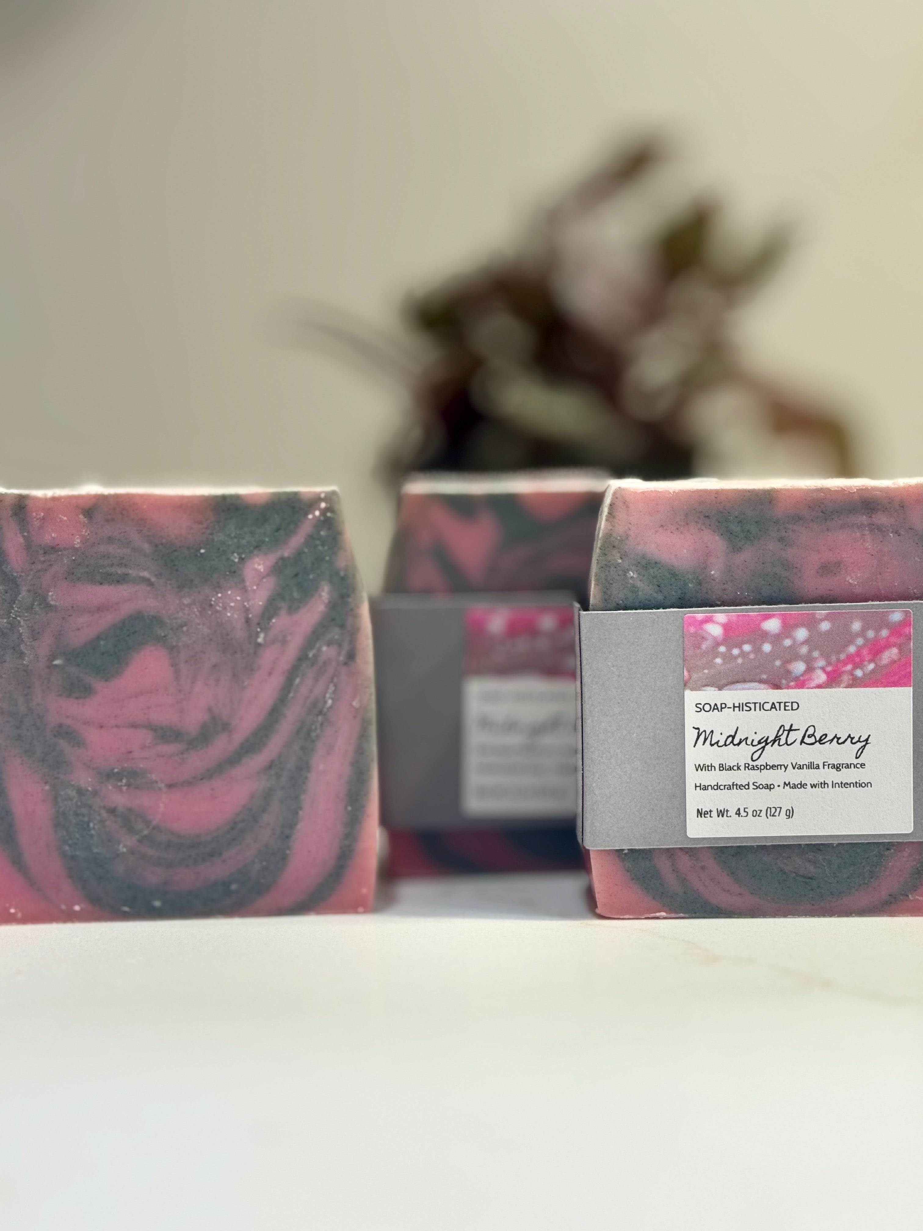 Black Raspberry Vanilla Soap – Midnight Berry Handmade Bar