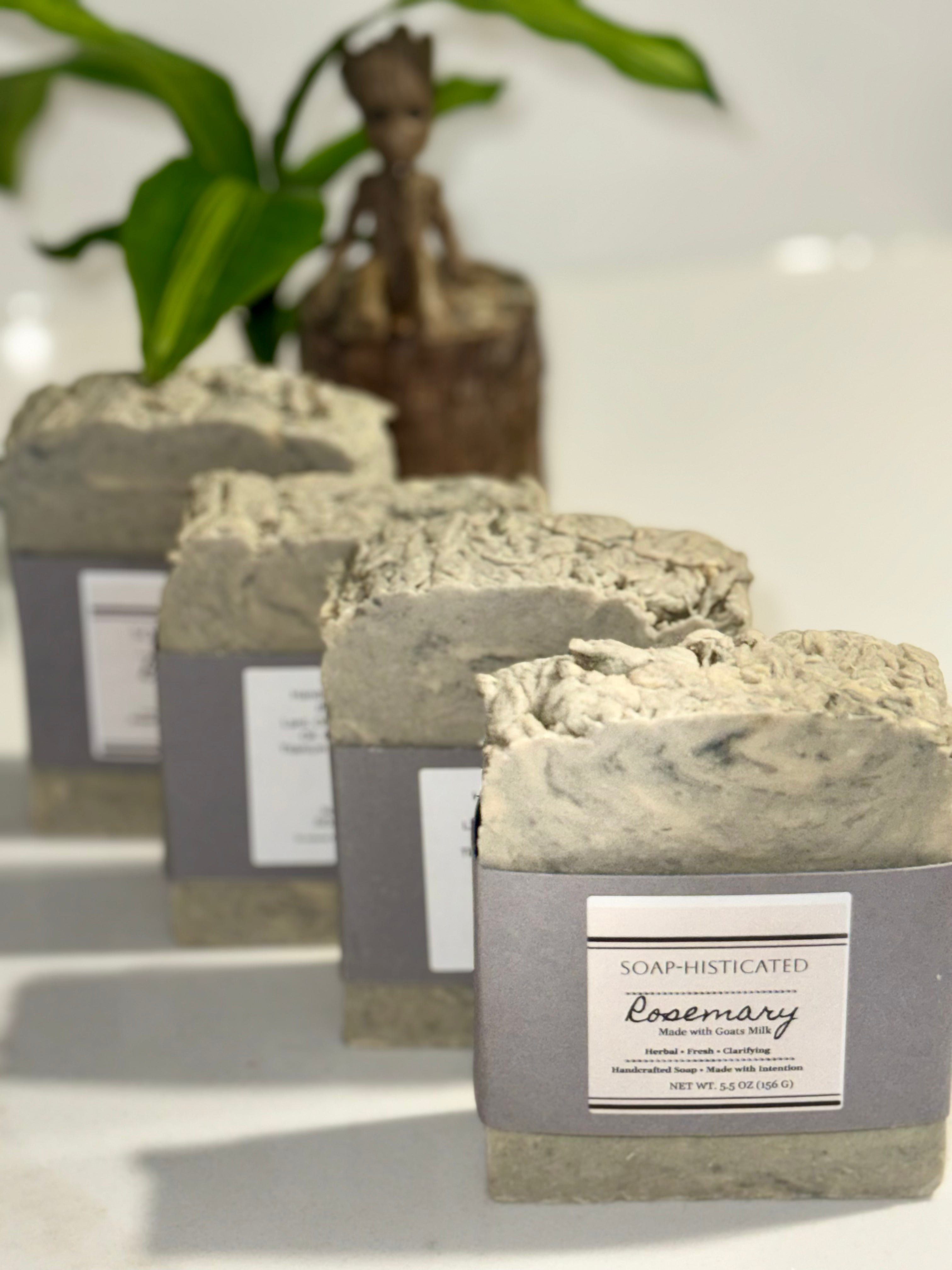 Rosemary Goat Milk Soap | Handmade Hot Process Bar